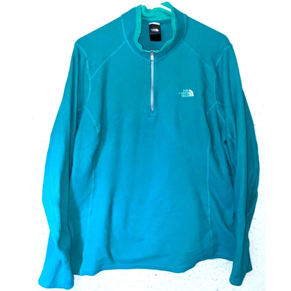 The North Face 1/4 Zip Fleece Womens XXL Base Layer Pullover Teal blue